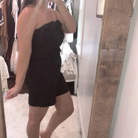 Ashley Stewart size 1X black strapless romper - Picture 1 of 4